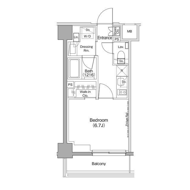 【墨田区江東橋のマンションの間取り】