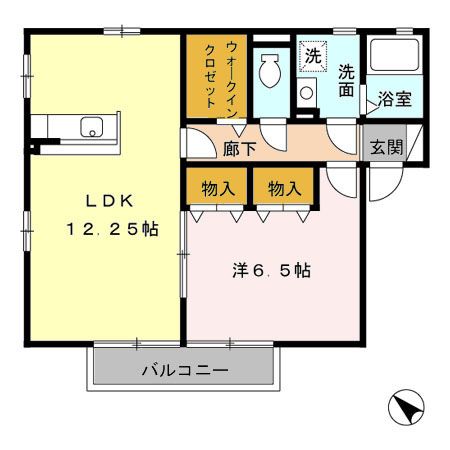 シャトーファミリーハイツ　六の間取り