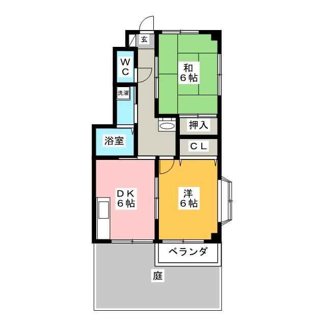 ハイステージ向谷　Ｂ棟の間取り