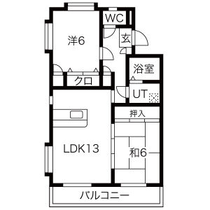 ソレイユ東中島の間取り