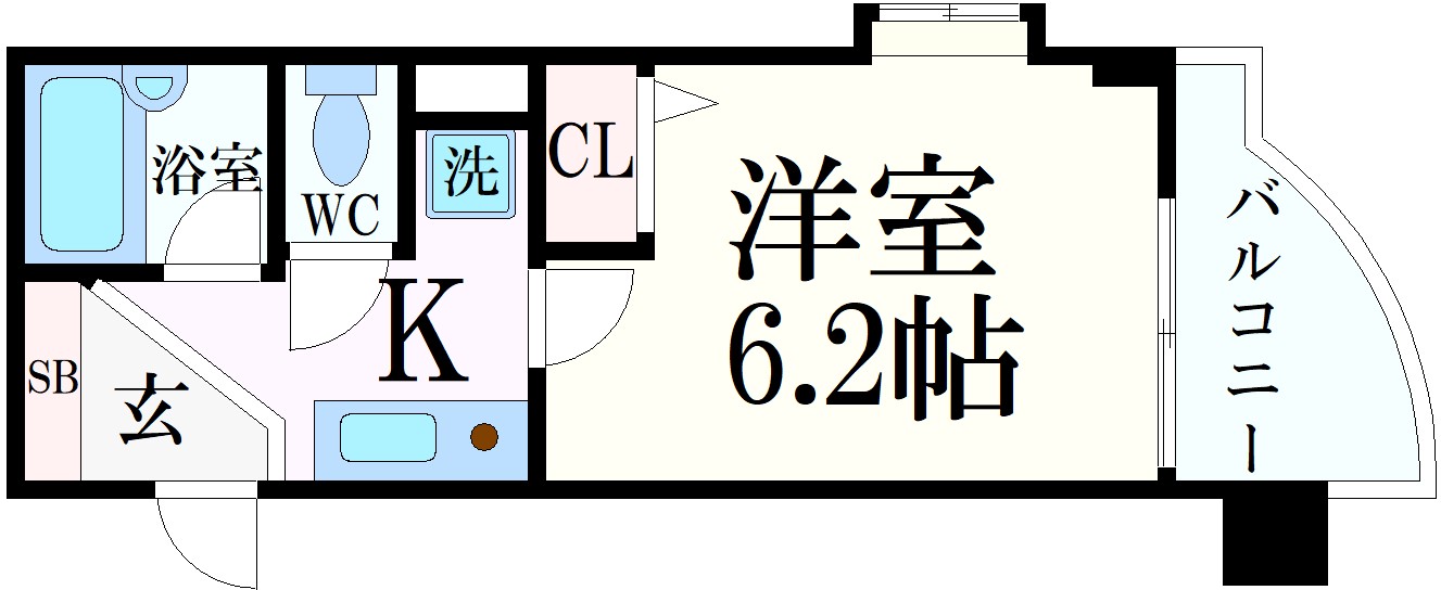 エスリード三宮フラワーロードの間取り