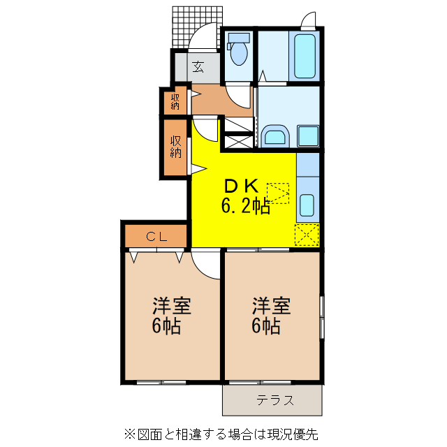 大村市武部町のアパートの間取り