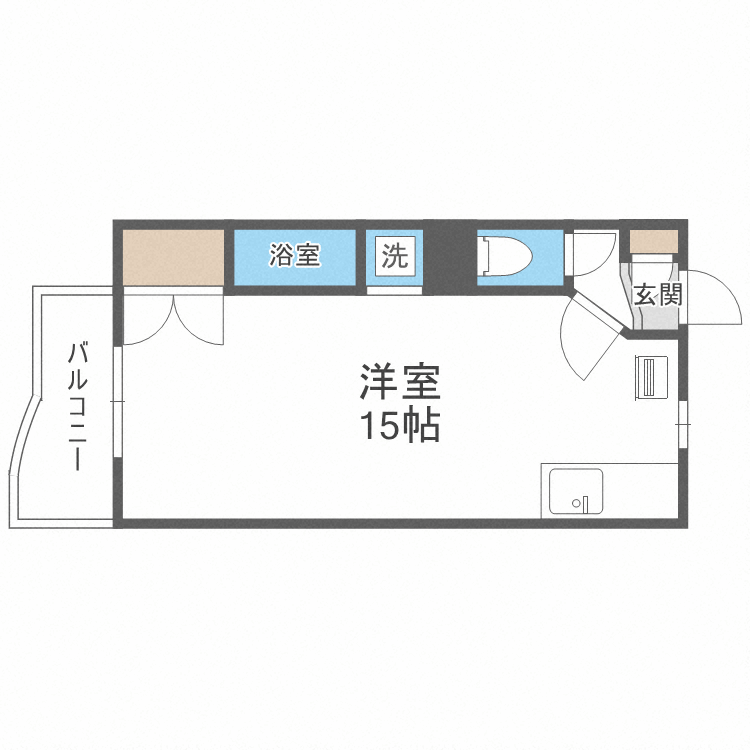 札幌市中央区南十八条西のマンションの間取り