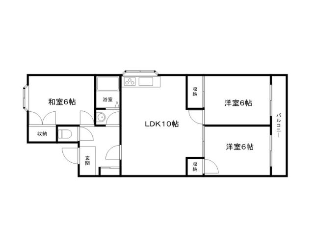 高槻市春日町のマンションの間取り