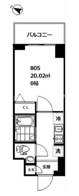 【品川区南品川のマンションの間取り】