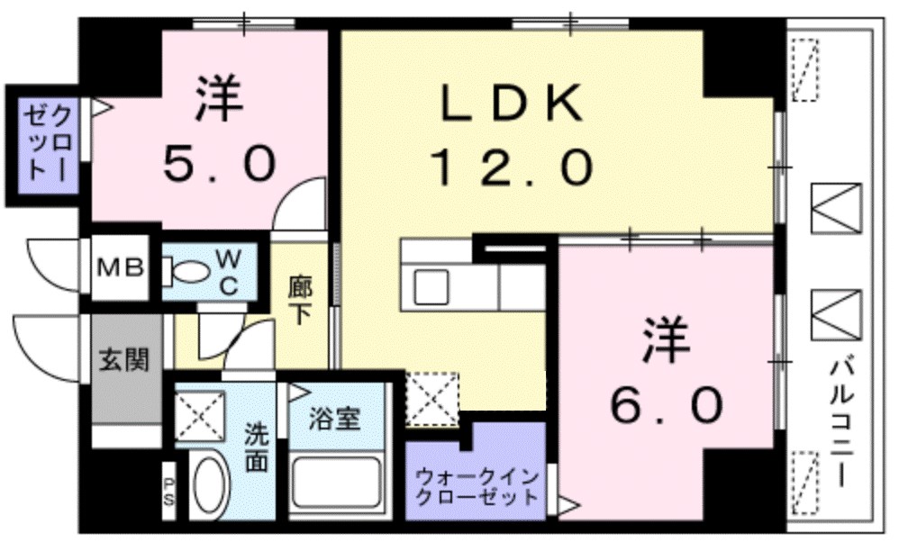 レジデンス桜樺の間取り