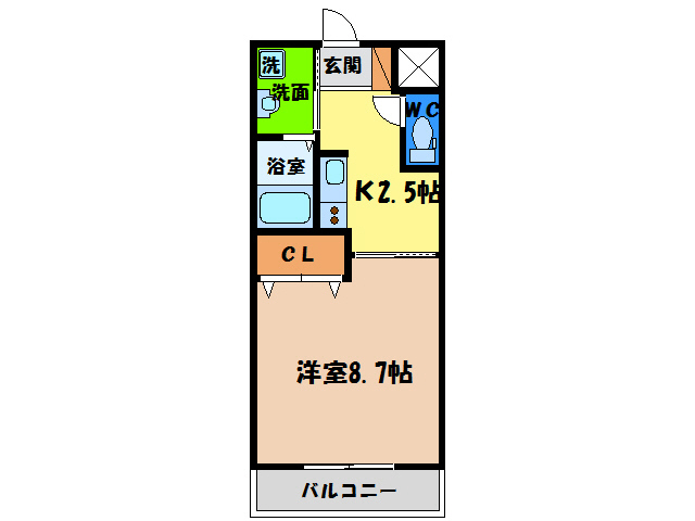 徳島市かちどき橋のマンションの間取り