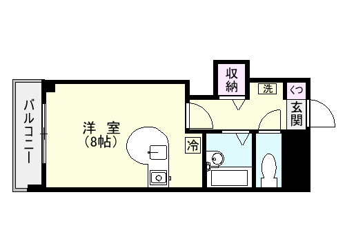 鹿児島市山之口町のマンションの間取り