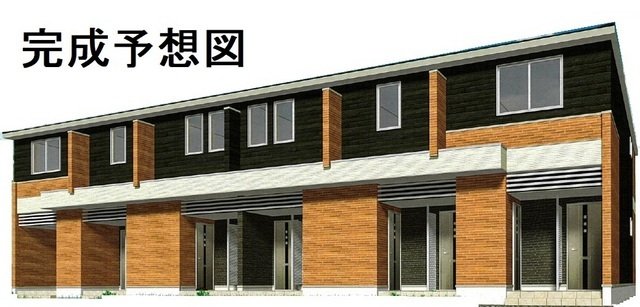 柳井市古開作のアパートの建物外観