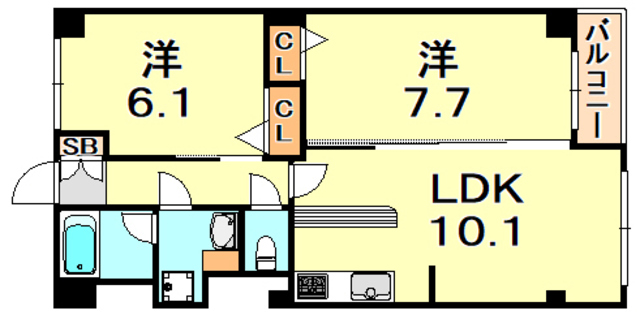 【リアルテ霞ヶ丘の間取り】