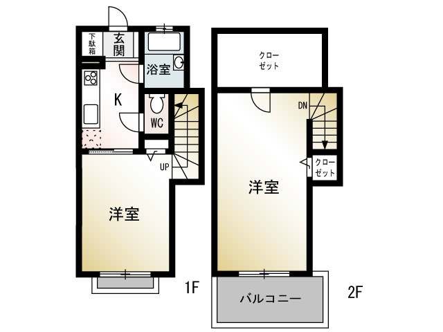 茅ヶ崎市本宿町のアパートの間取り