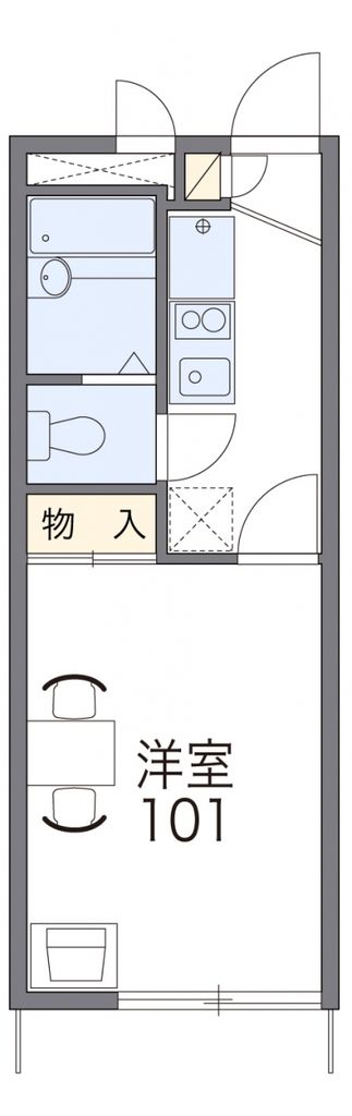 藤沢市村岡東のアパートの間取り