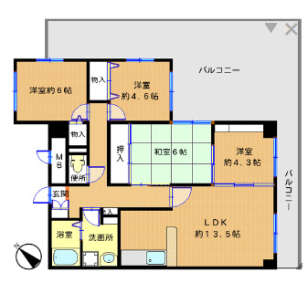 露風館の間取り