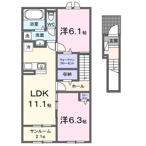 プログレスいそべの間取り