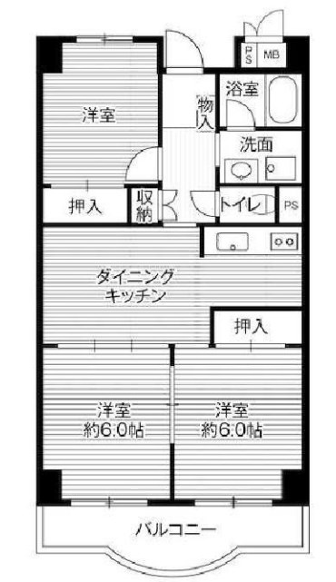 ビレッジハウス芝浦タワー1号棟の間取り