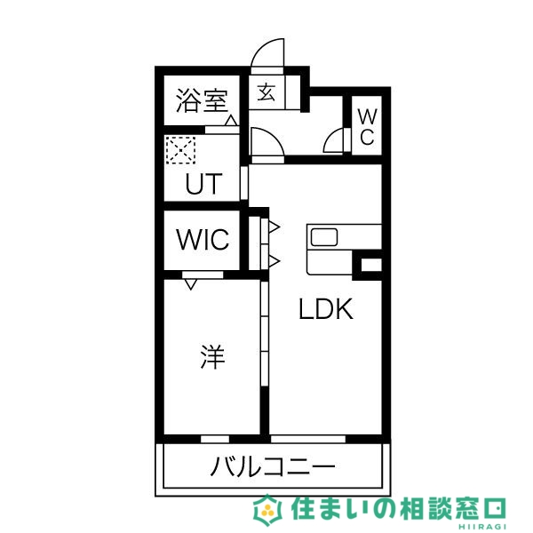 岡崎市蓑川町のアパートの間取り