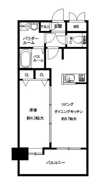 F・PARC西新の間取り