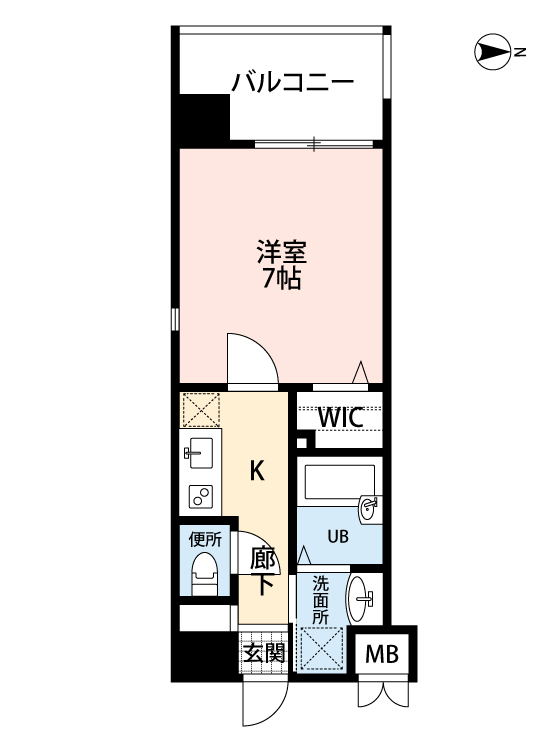 福岡市東区千早のマンションの間取り