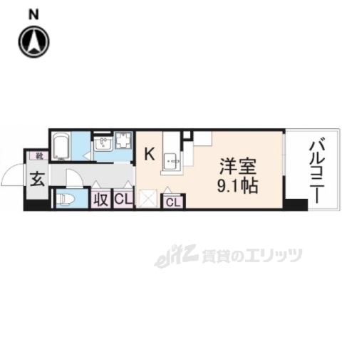 橿原市木原町のマンションの間取り