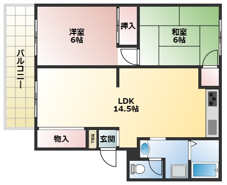 小野市王子町のマンションの間取り