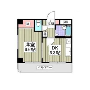 春日部市大畑のマンションの間取り