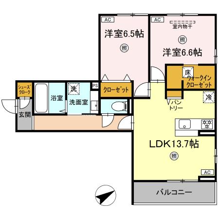 D-Resena浮城の間取り