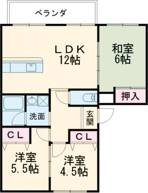 宮城共同住宅の間取り