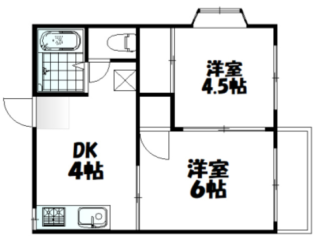 コーポ文化町の間取り