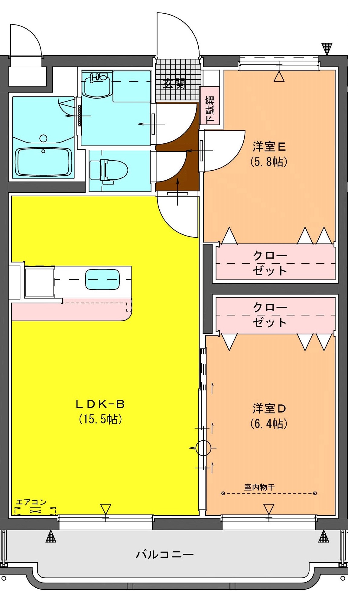 La Vie Bell TakedaII（ラヴィベール竹田II）の間取り