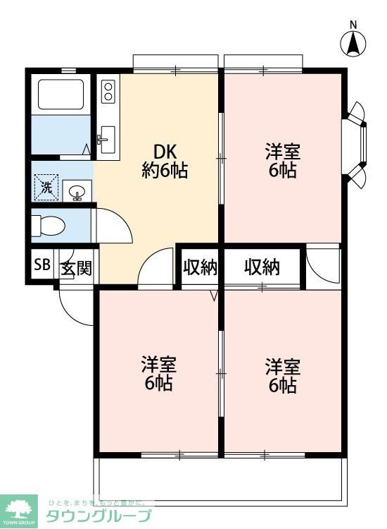 所沢市大字荒幡のアパートの間取り