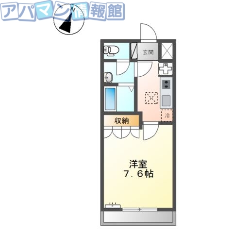 新潟市東区東中島のアパートの間取り