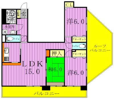 ビエラコート綾瀬の間取り