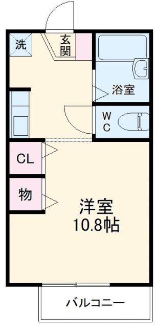 春日井市高蔵寺町のアパートの間取り