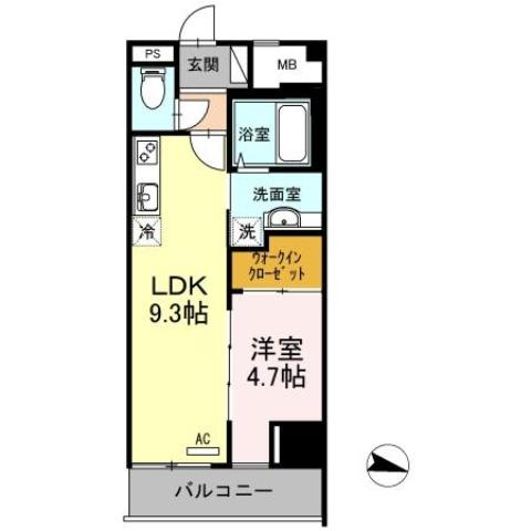 福山市野上町のマンションの間取り