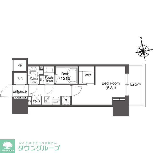 台東区東上野のマンションの間取り