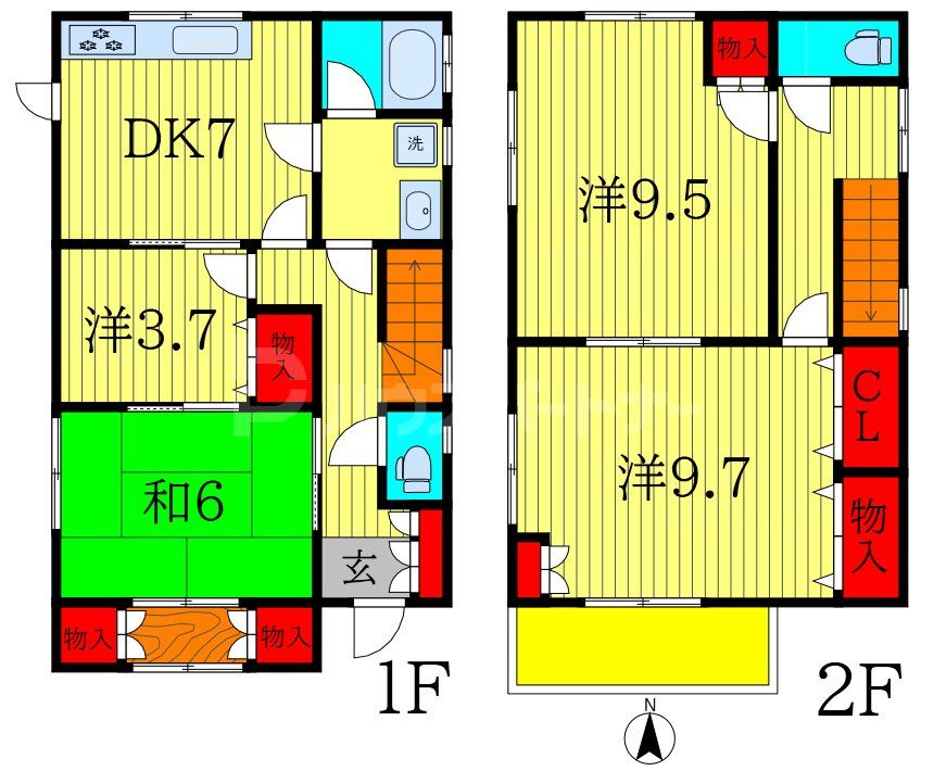 後藤大金平貸家の間取り