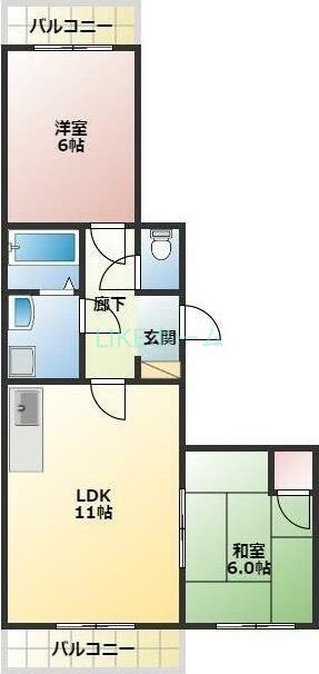 船橋市海神町南のマンションの間取り