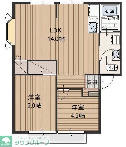 川越市大字上戸のアパートの間取り