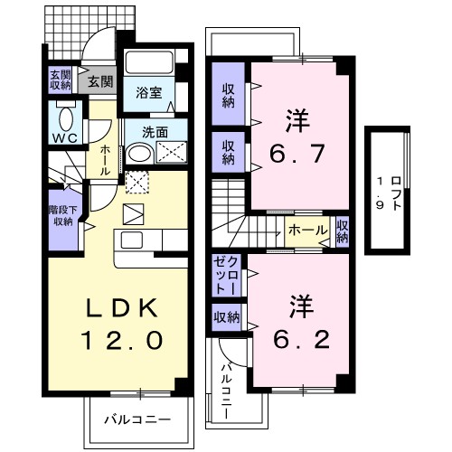 【ガーデンスクエア　セレシアＦの間取り】