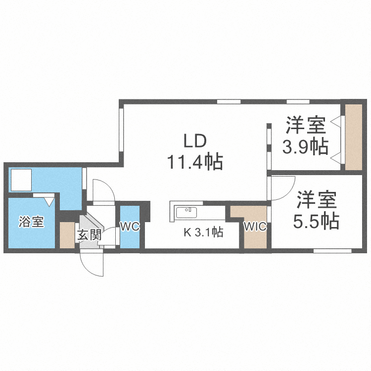 北斗エンブレム札幌北（ホクトエンブレムサッポロキタ）の間取り