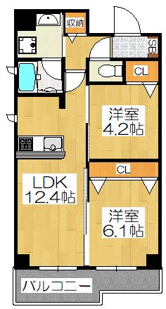 ルッソ烏丸五条の間取り