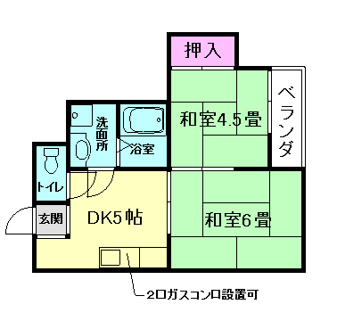 ハイツ江田の間取り