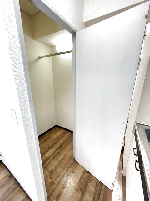 収納　人が入れるくらい大容量のポール付きクローゼット！