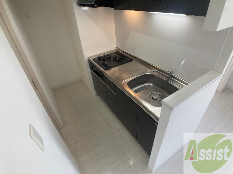 キッチン　２口システムキッチンですのですぐにお料理に使えます！