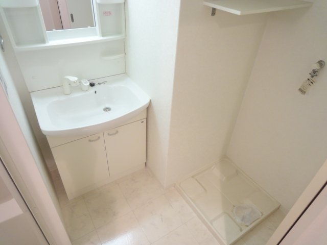 洗面設備　写真は別号室のものです。