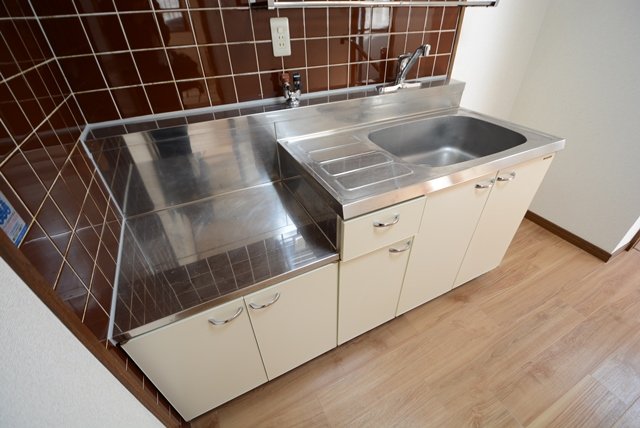 キッチン　ガスコンロ設置可能なキッチンです！