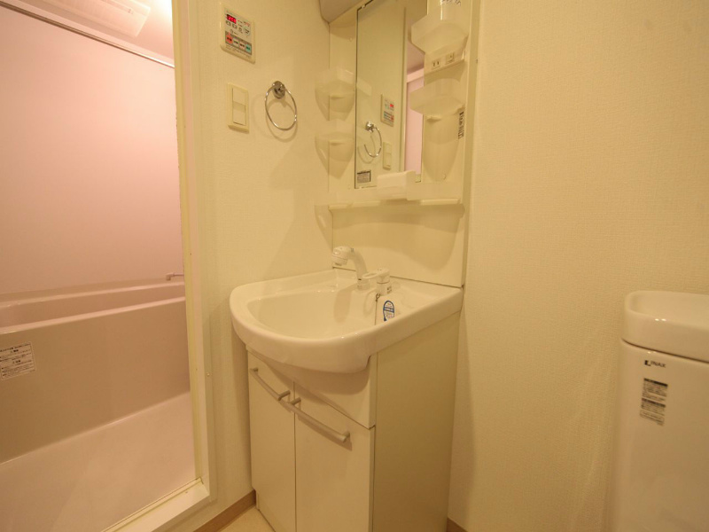 洗面設備　独立洗面台付（シャンプードレッサー付）温水洗浄便座付トイレ