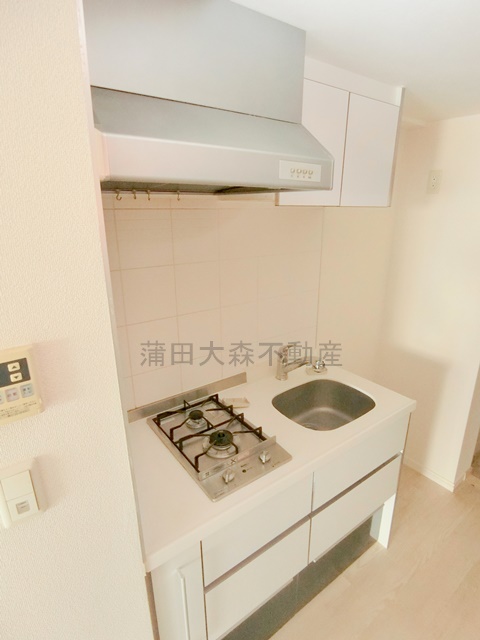 キッチン　2口ガスコンロのシステムキッチン