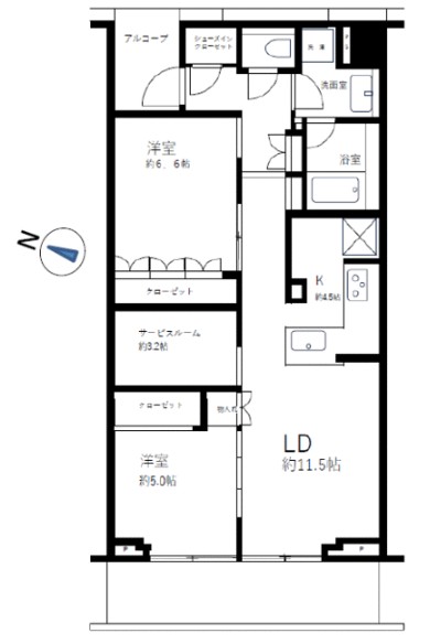 2SLDK Mansion in Meguro, Tokyo — photo 2 of 3