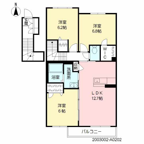 ＪＲ豊肥本線 平成駅 徒歩47分 2階建 築9年の間取り写真
